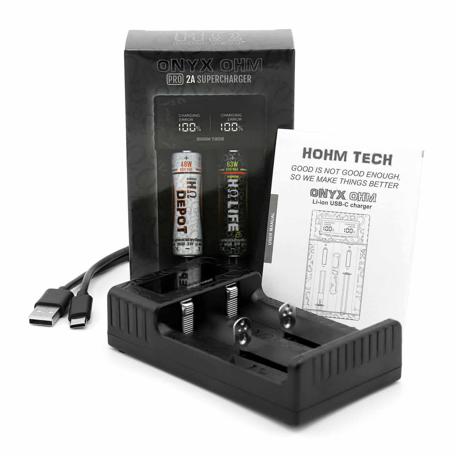 HohmTech Onyx Ohm 2A USB-C Charger