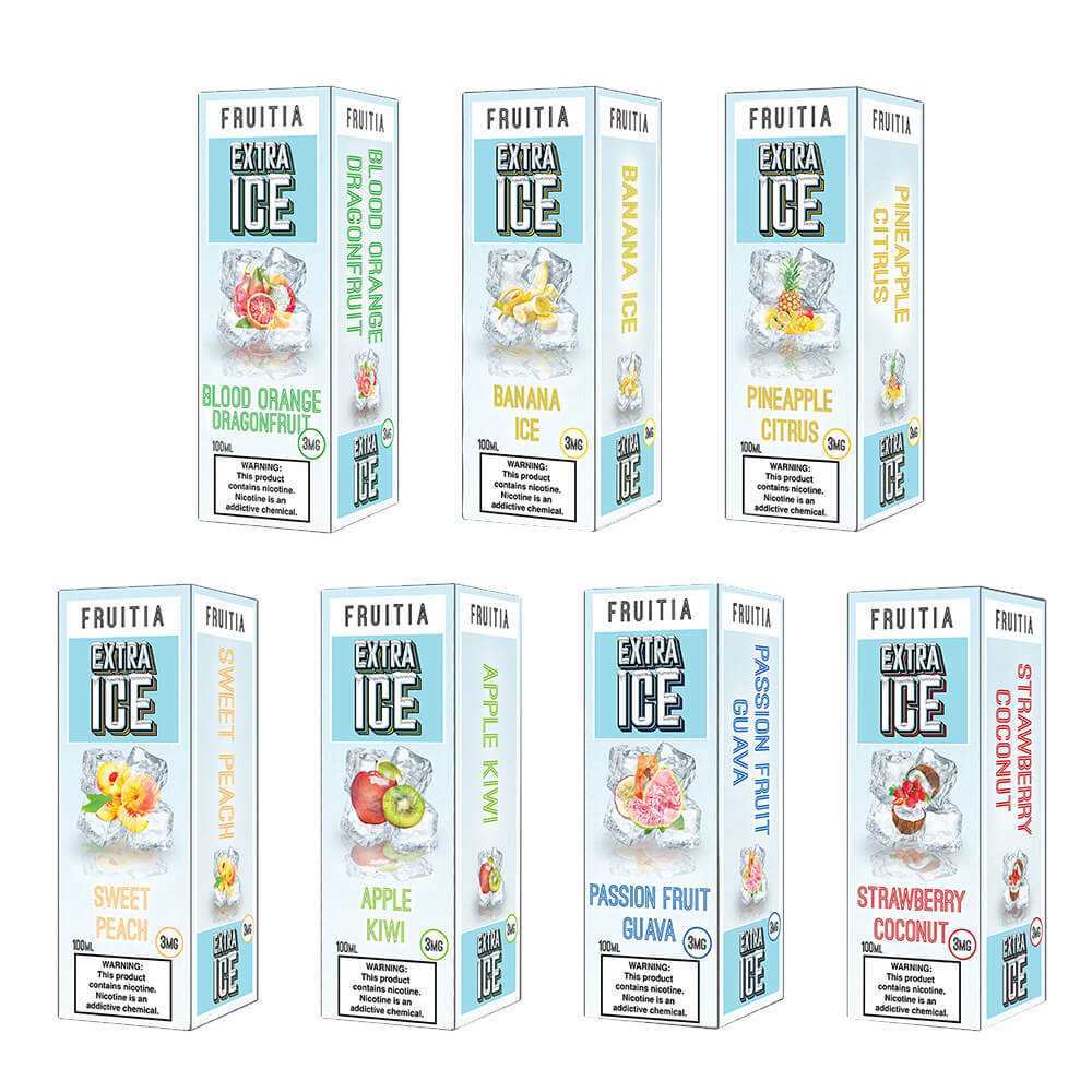 Fruitia Extra Ice Series E-Liquid 100mL - Freebase