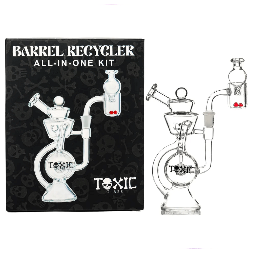 MKGlass TX99 Toxic Barrel Recycler Glass Water Pipe