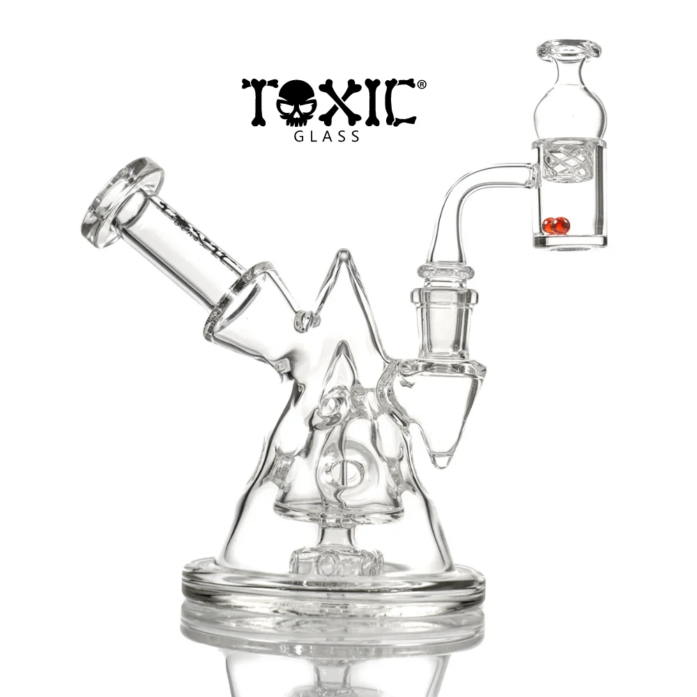 MKGlass TX71 Toxic Fabb Egg Pyramid Sidecar Glass Water Pipe