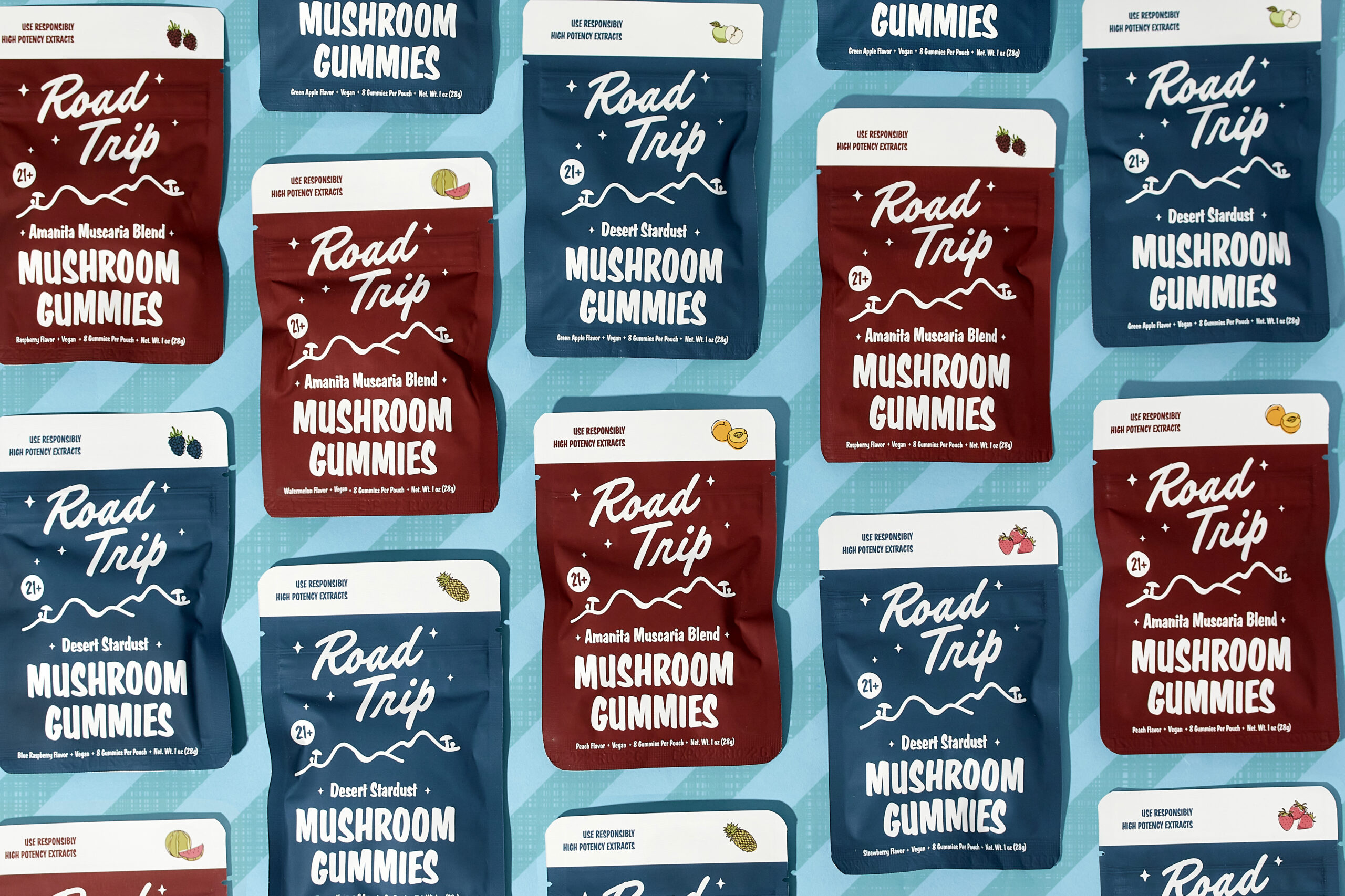Road Trip Mushroom Gummies - 28000mg 8ct Pouch