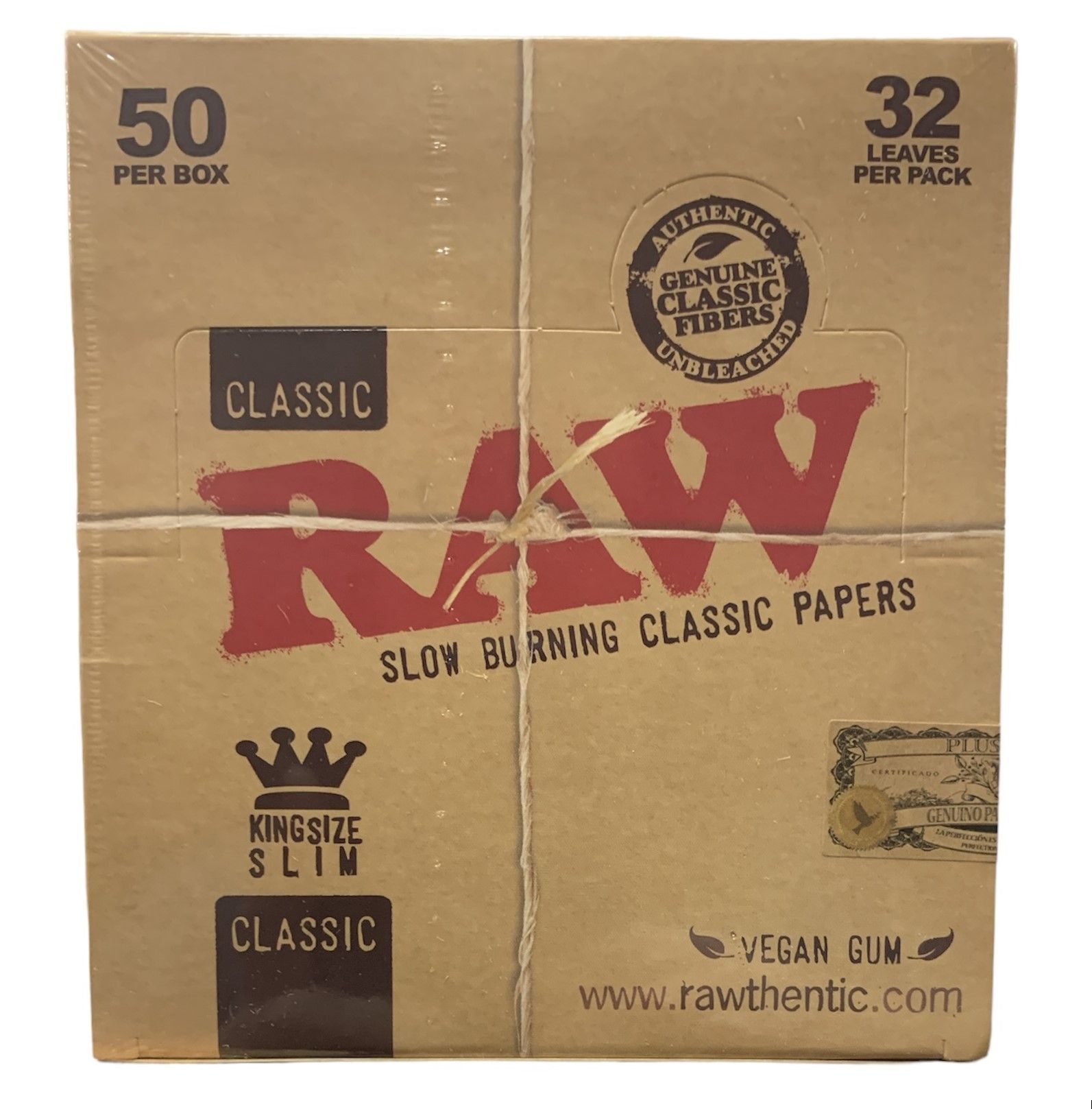 Raw* (DSPLY 50pc)(Wraps) Rolling Papers