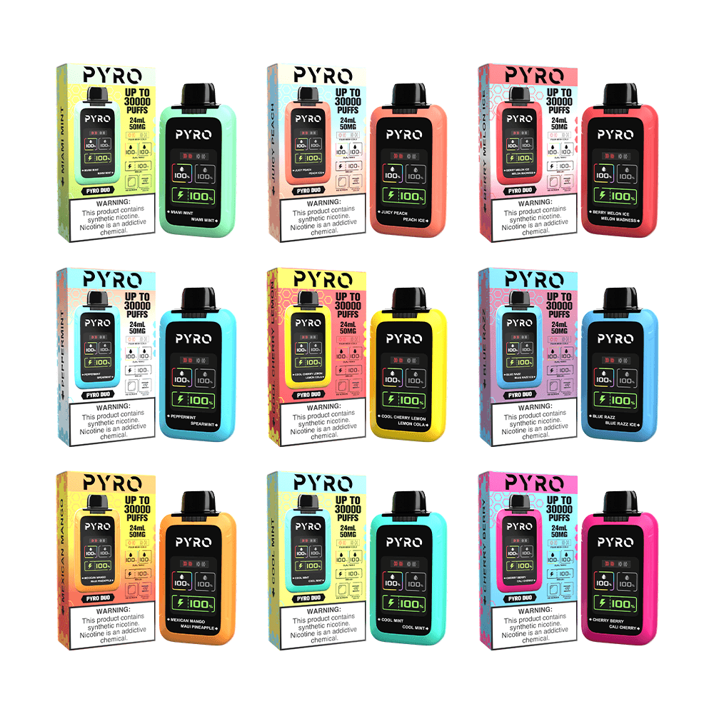 Pyro Duo Disposable 30000 Puffs 24mL 50mg - MOQ 5