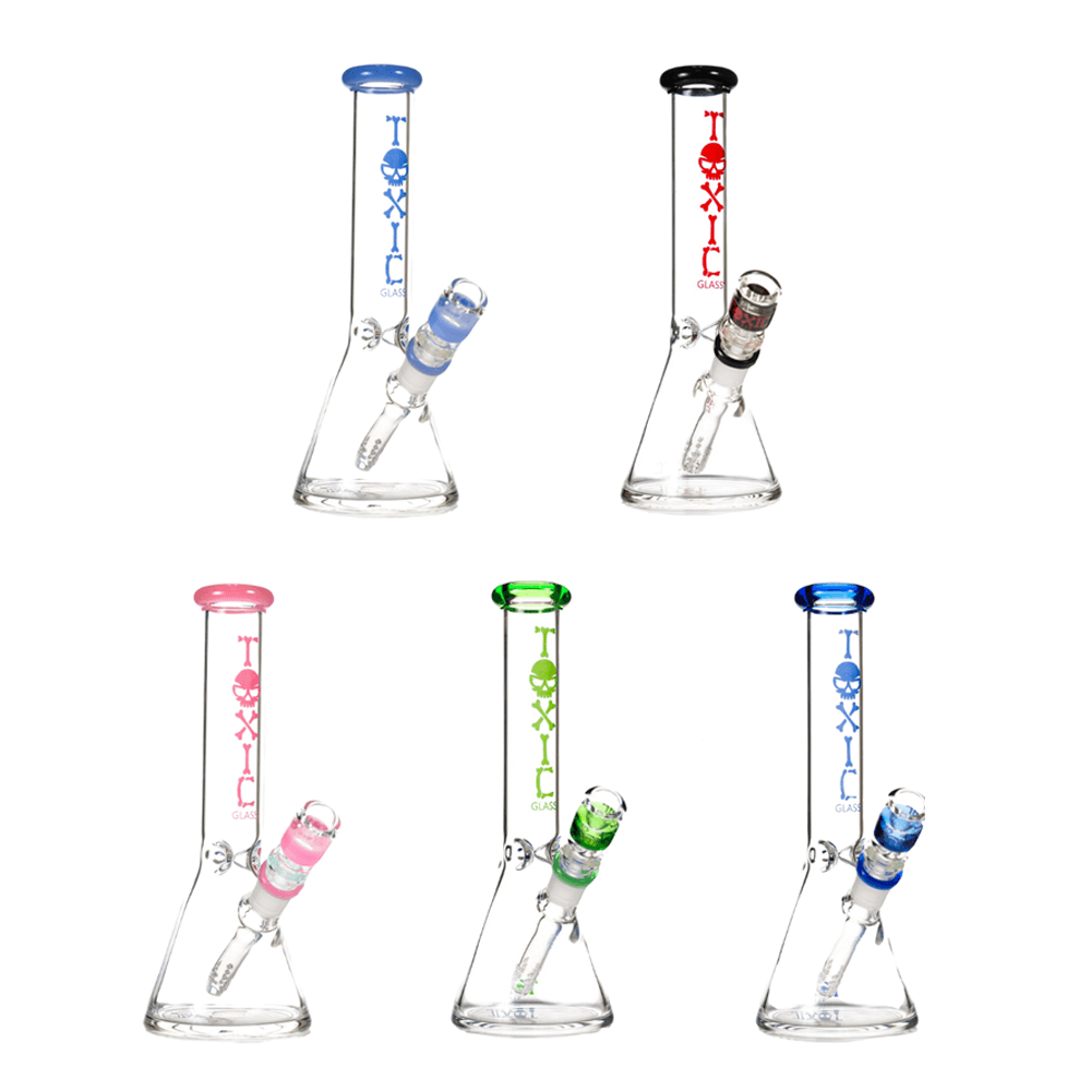 MKGlass TX75 Toxic Beaker Water Pipe 10 in