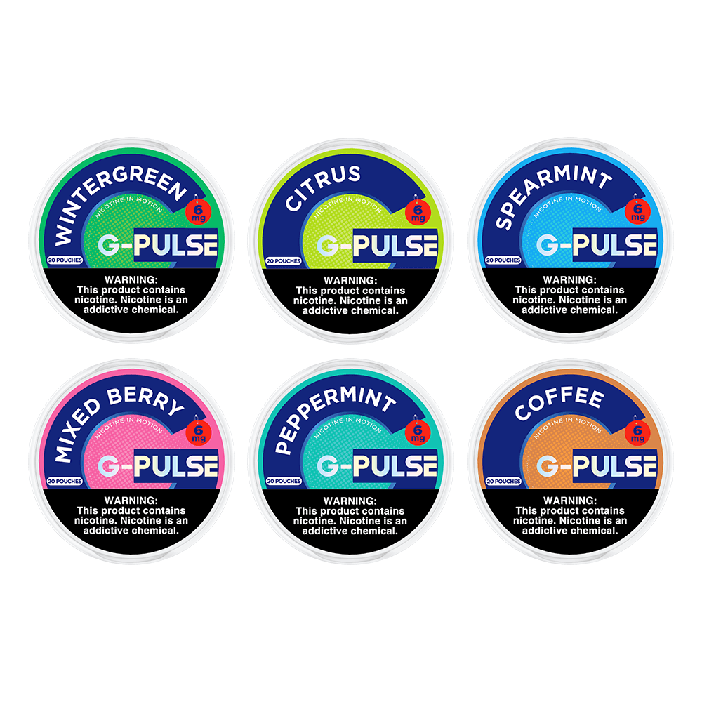 G Pulse Nicotine Pouches - 20ct Can 5pc Display