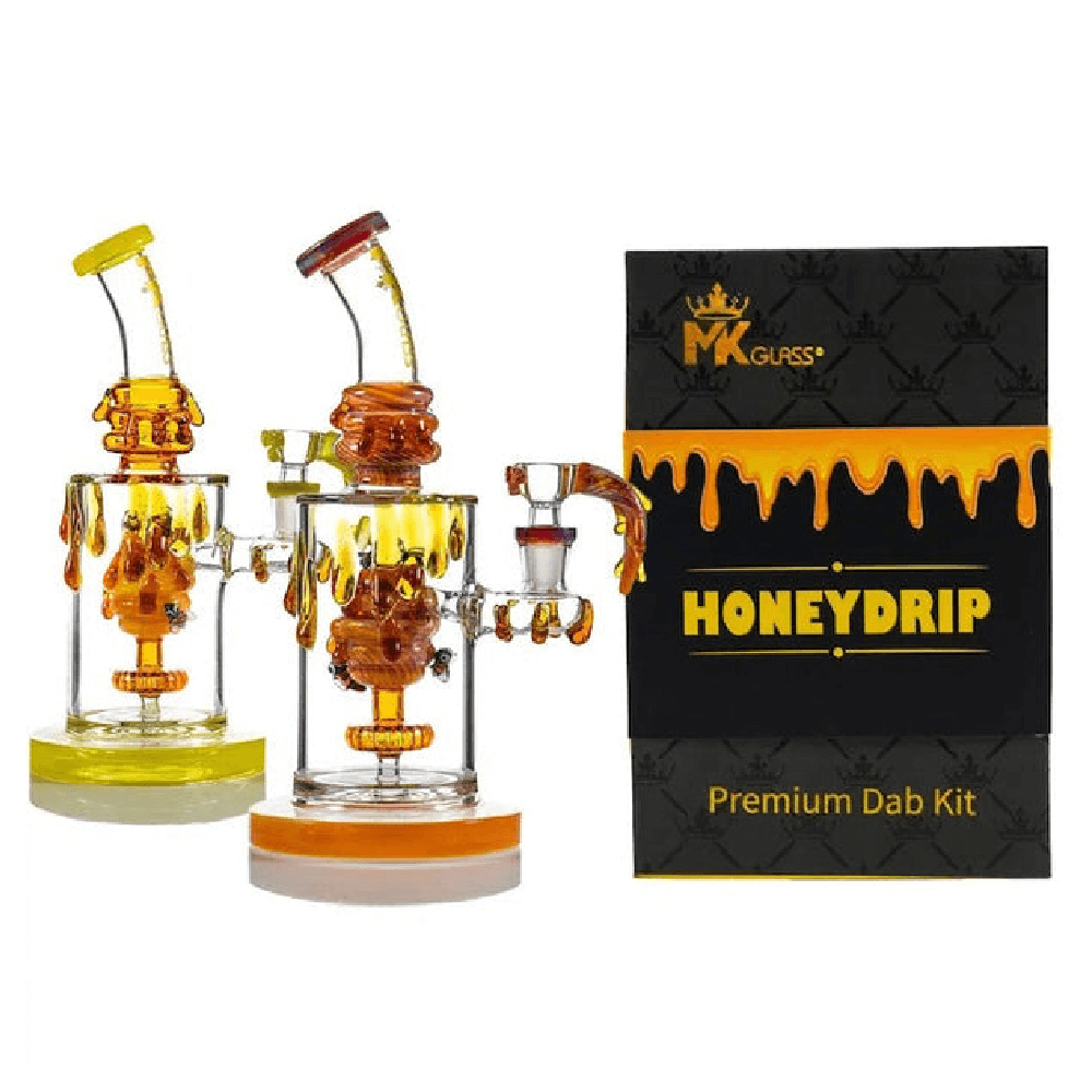 MKGlass - Water Pipe MK109 Honeydrip Bee Rig 9 in