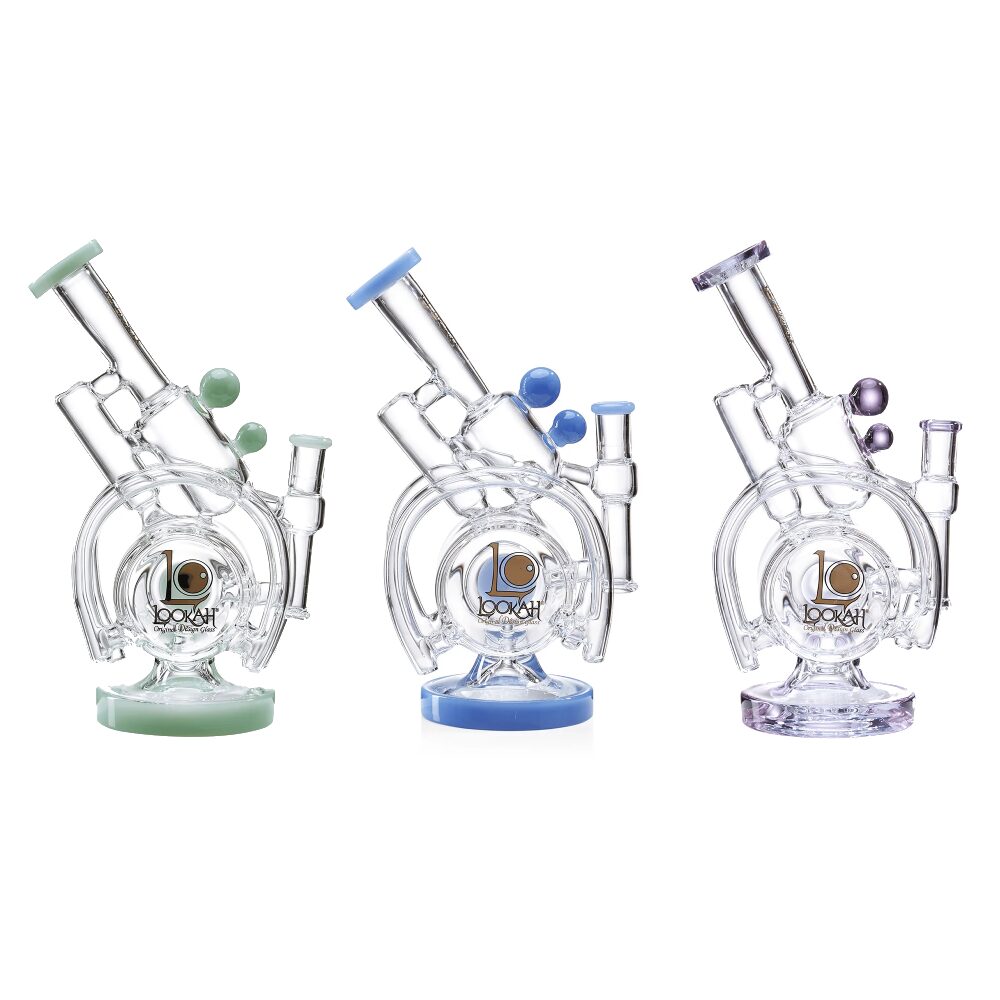 Lookah - Dab Rig 14 in Recycler Orbital Double Chamber Water Pipe - WPC1016