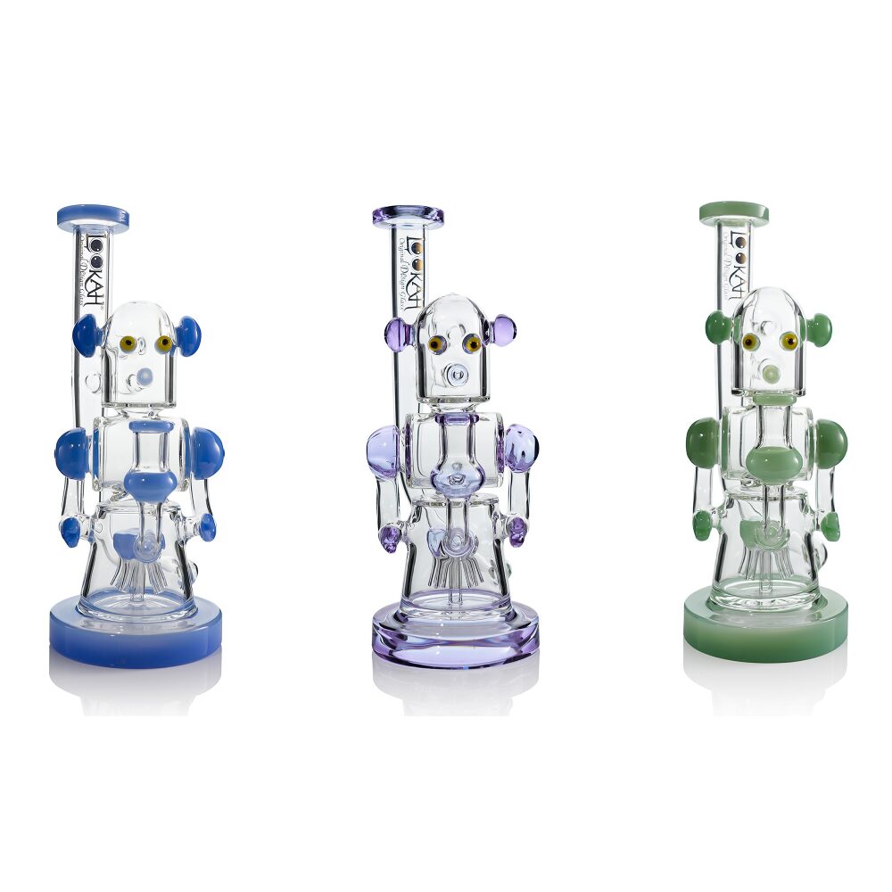 Lookah - Dab Rig 12 in Recycler Robotic Glass Water Pipe - WPC2020