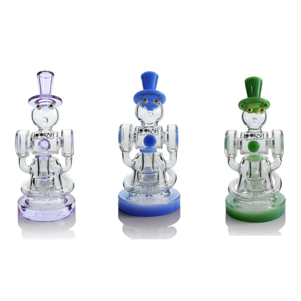 Lookah - Dab Rig 9 in Recycler Gentleman Robot Water Pipe - WPC2028