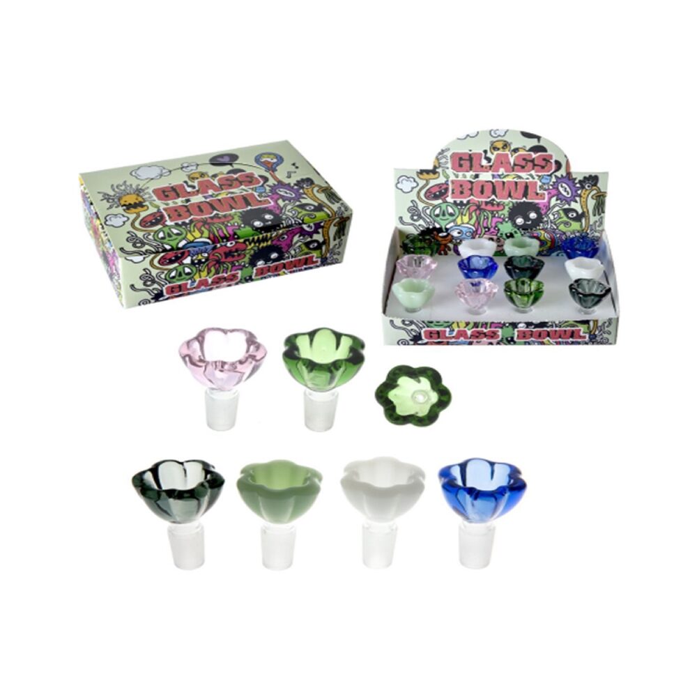 Non branded - DSPLY 12pc- Bowl Colorful Flower Design - SAS