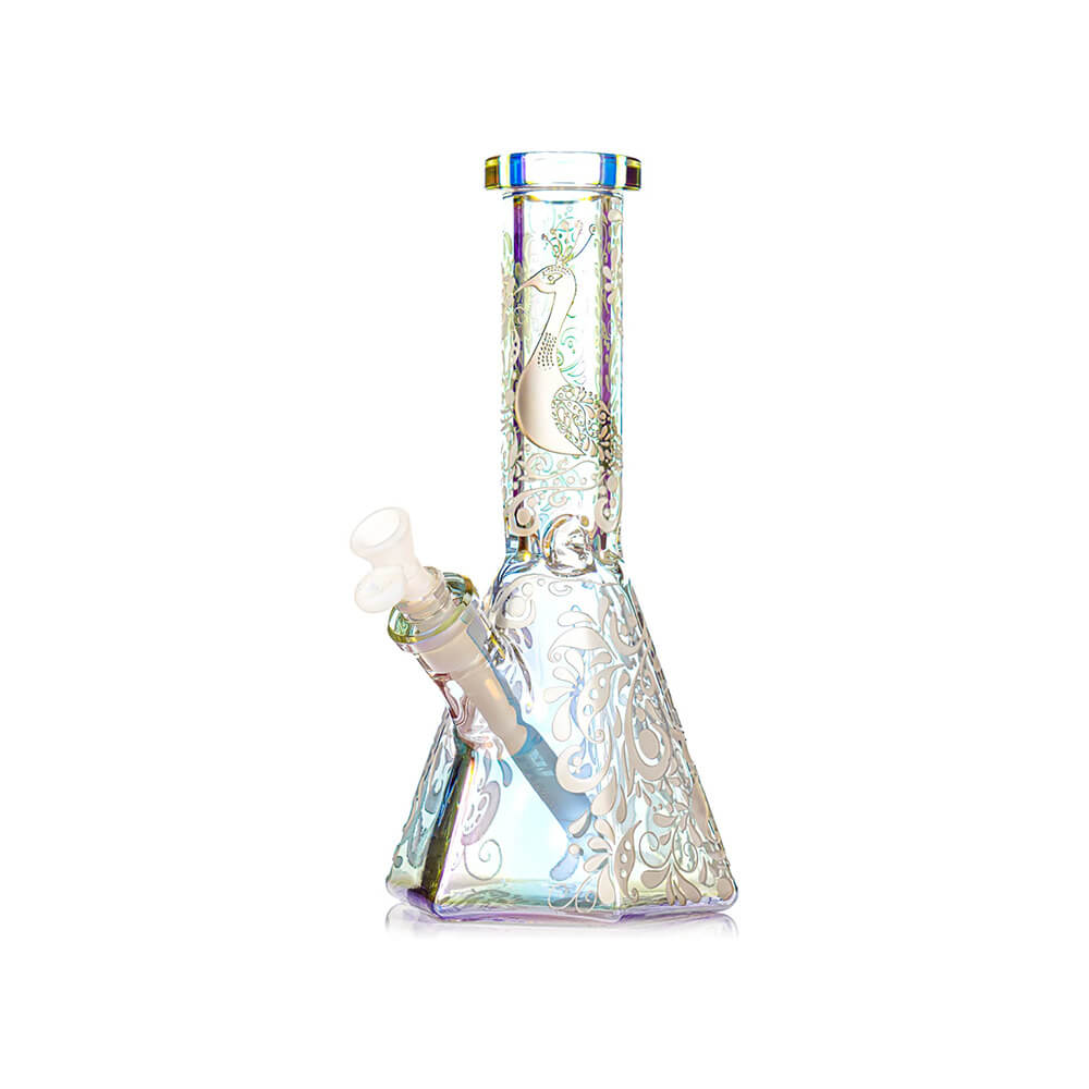 MKGlass MK201 Peacock Beaker 12 in Water Pipe - Image 3