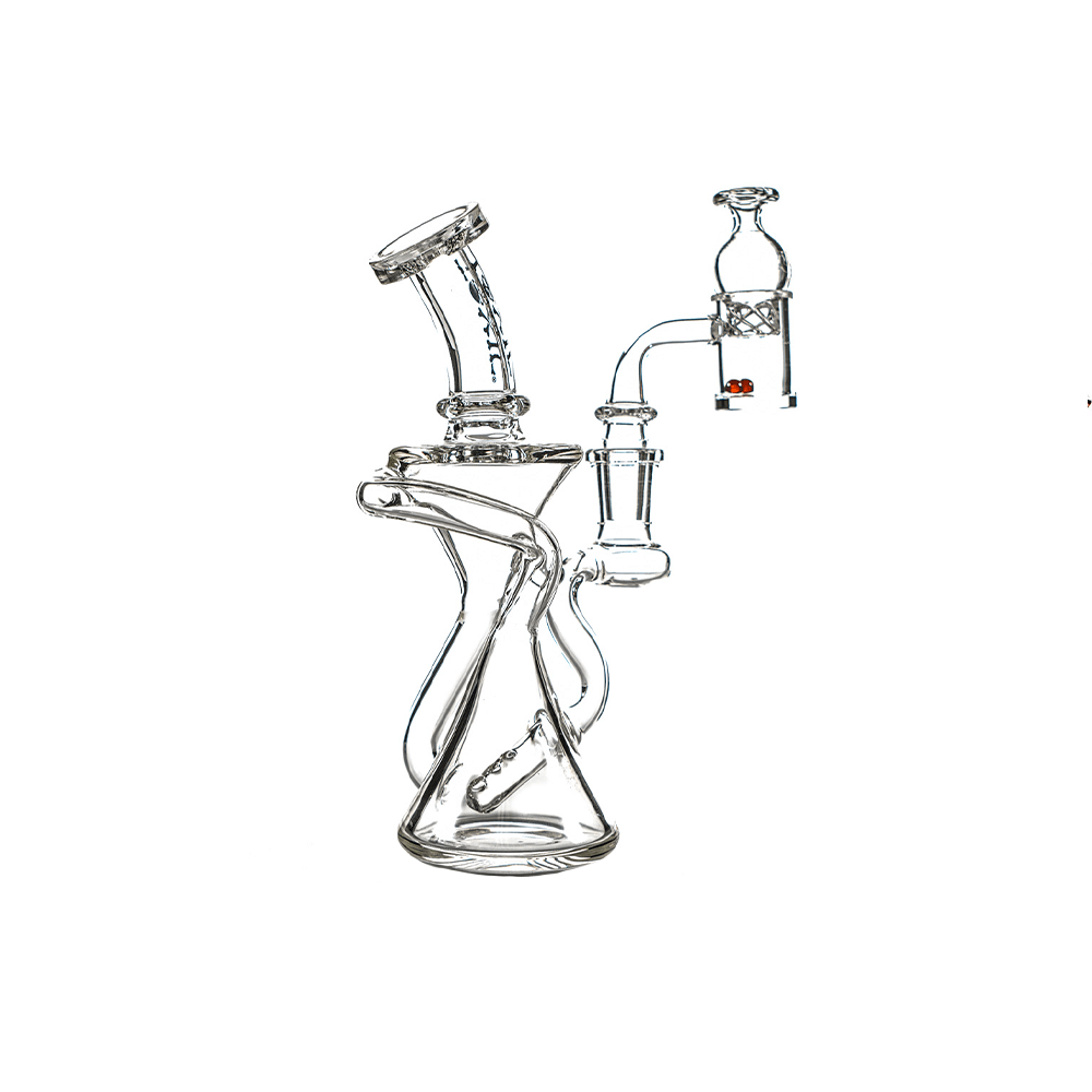 MKGlass TX60 Toxic Double Cyclone Recycler 7 in Water Pipe - Image 3