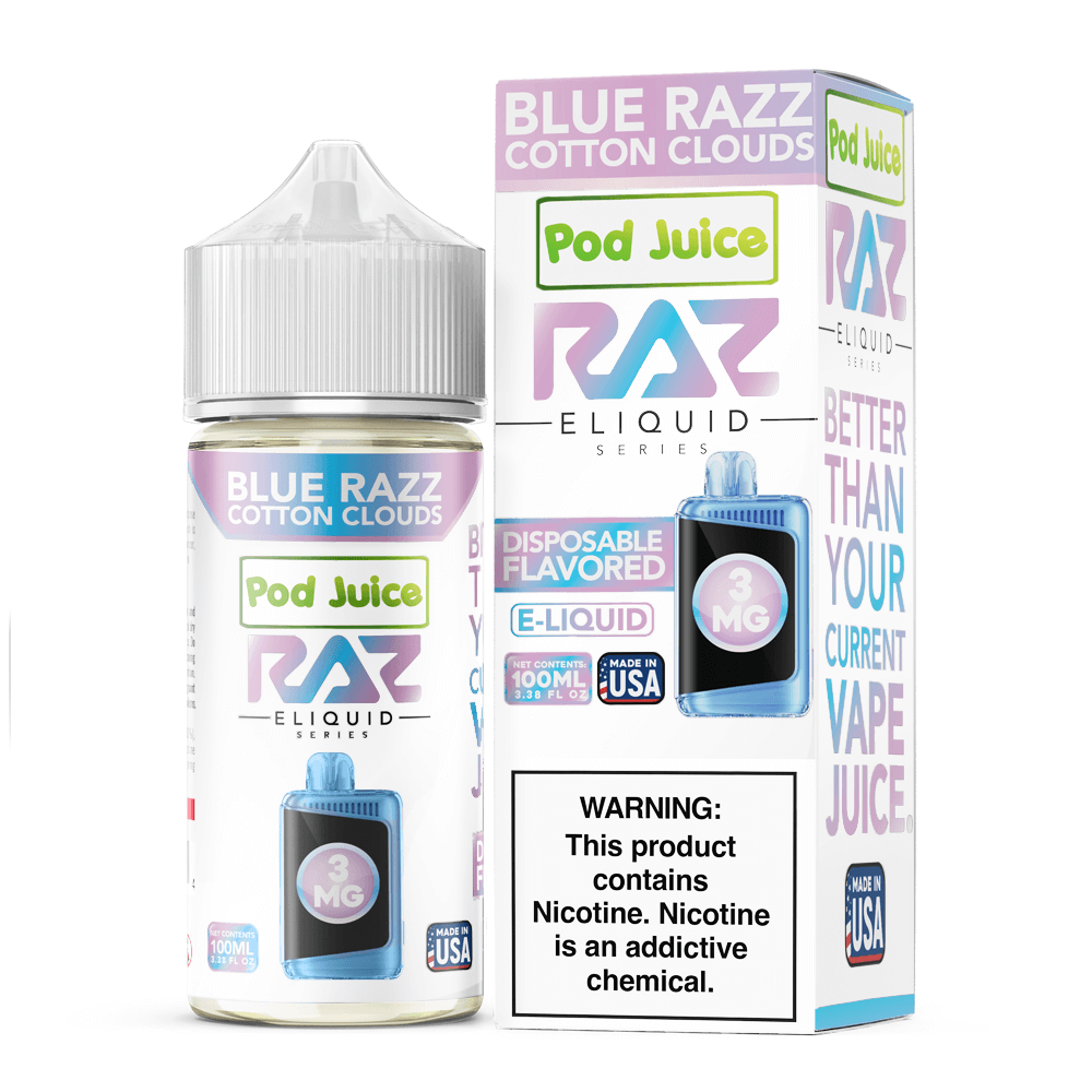 Pod Juice plus RAZ Disposables Collab E-Liquid 100mL - Freebase - MOQ 5 - Image 4