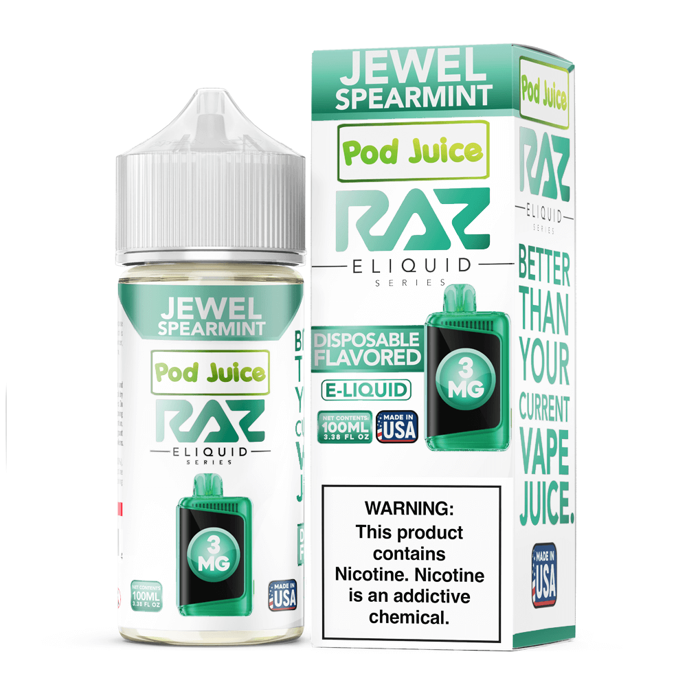 Pod Juice plus RAZ Disposables Collab E-Liquid 100mL - Freebase - MOQ 5 - Image 8