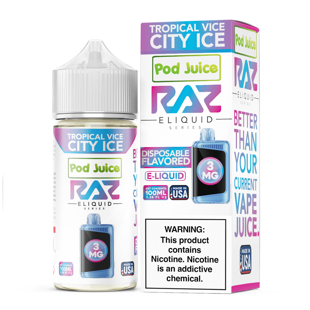 Pod Juice plus RAZ Disposables Collab E-Liquid 100mL - Freebase - MOQ 5 - Image 24