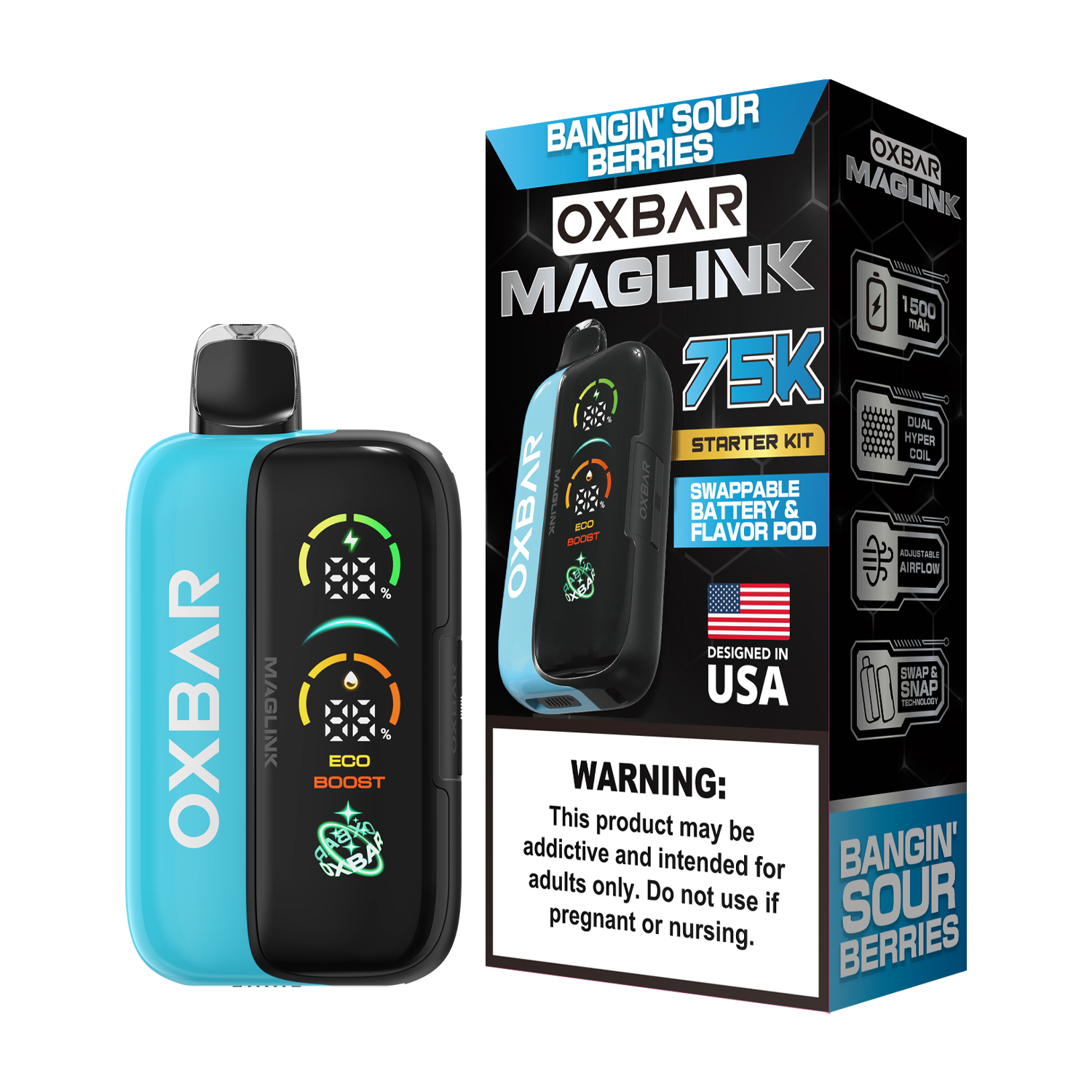 Oxbar Maglink Starter Kit (Dispo) (75000Puff)(30mL) Nixodine - MOQ 5 - Image 3
