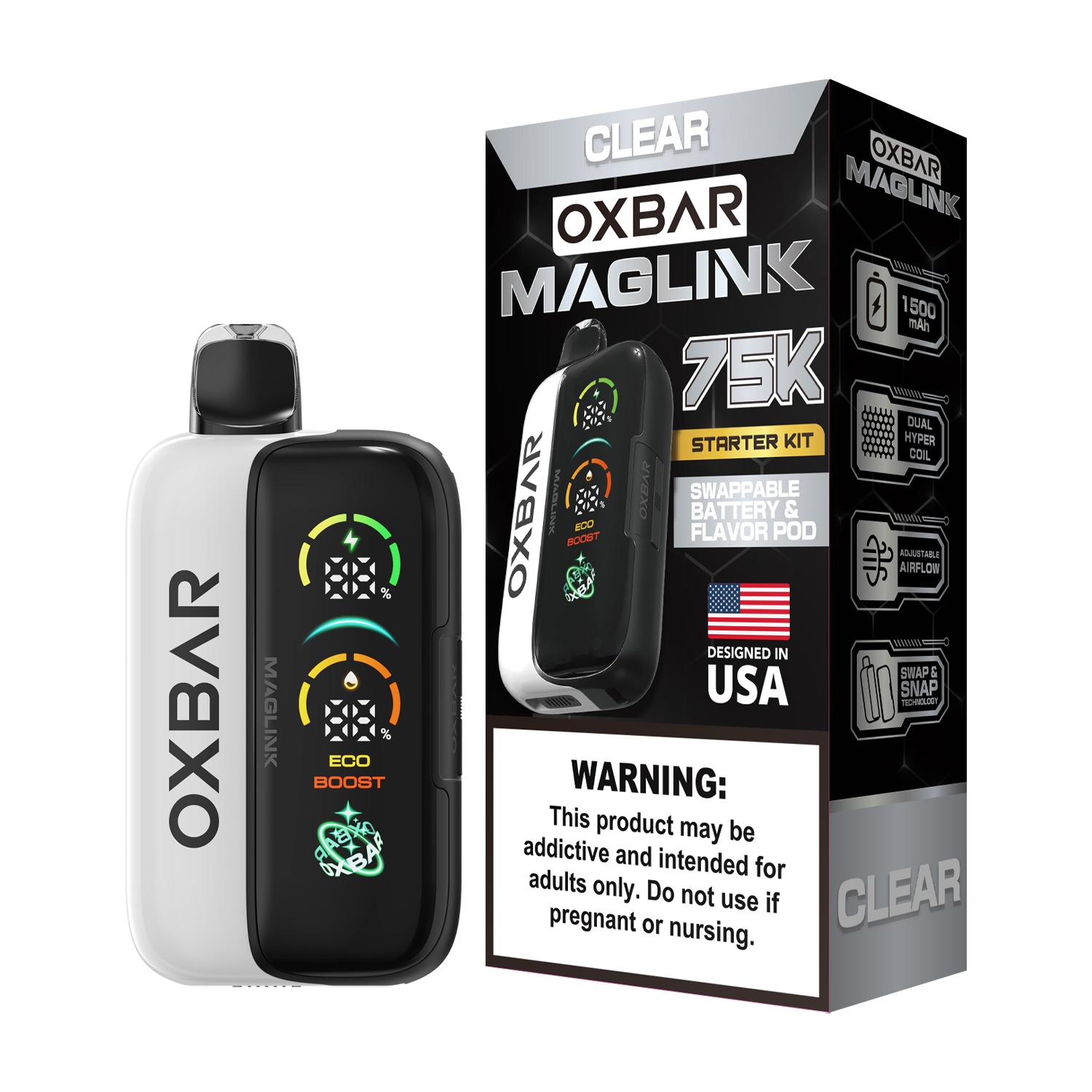 Oxbar Maglink Starter Kit (Dispo) (75000Puff)(30mL) Nixodine - MOQ 5 - Image 5