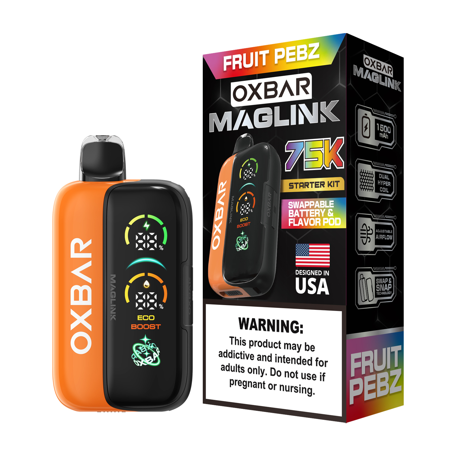 Oxbar Maglink Starter Kit (Dispo) (75000Puff)(30mL) Nixodine - MOQ 5 - Image 6