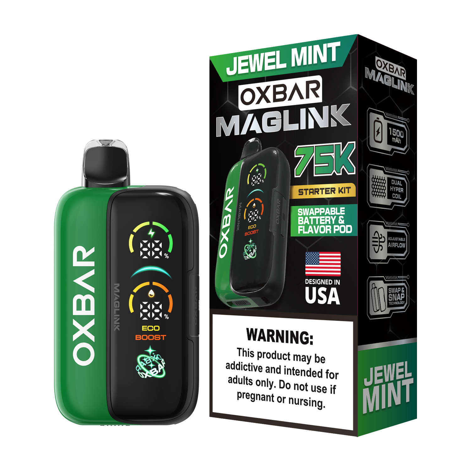 Oxbar Maglink Starter Kit (Dispo) (75000Puff)(30mL) Nixodine - MOQ 5 - Image 7