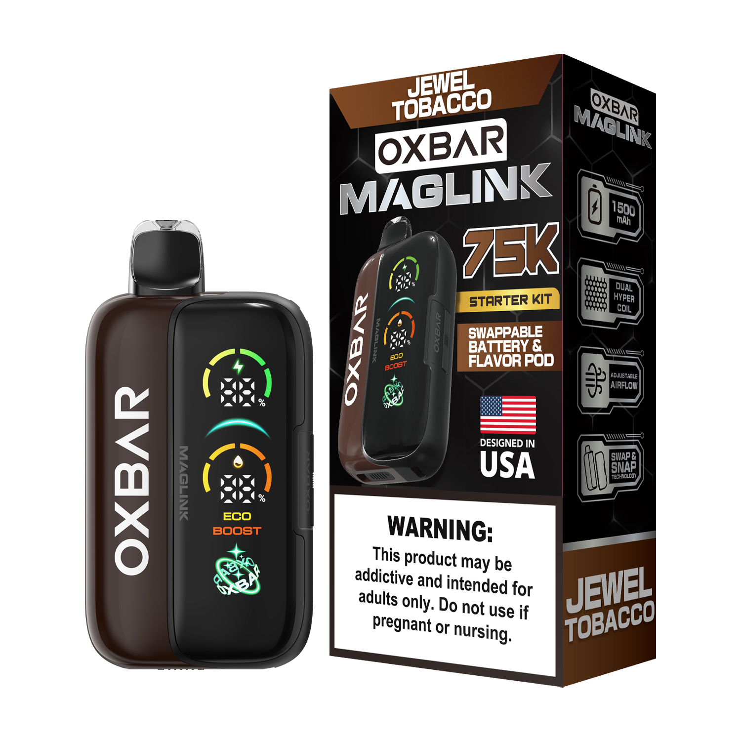 Oxbar Maglink Starter Kit (Dispo) (75000Puff)(30mL) Nixodine - MOQ 5 - Image 8