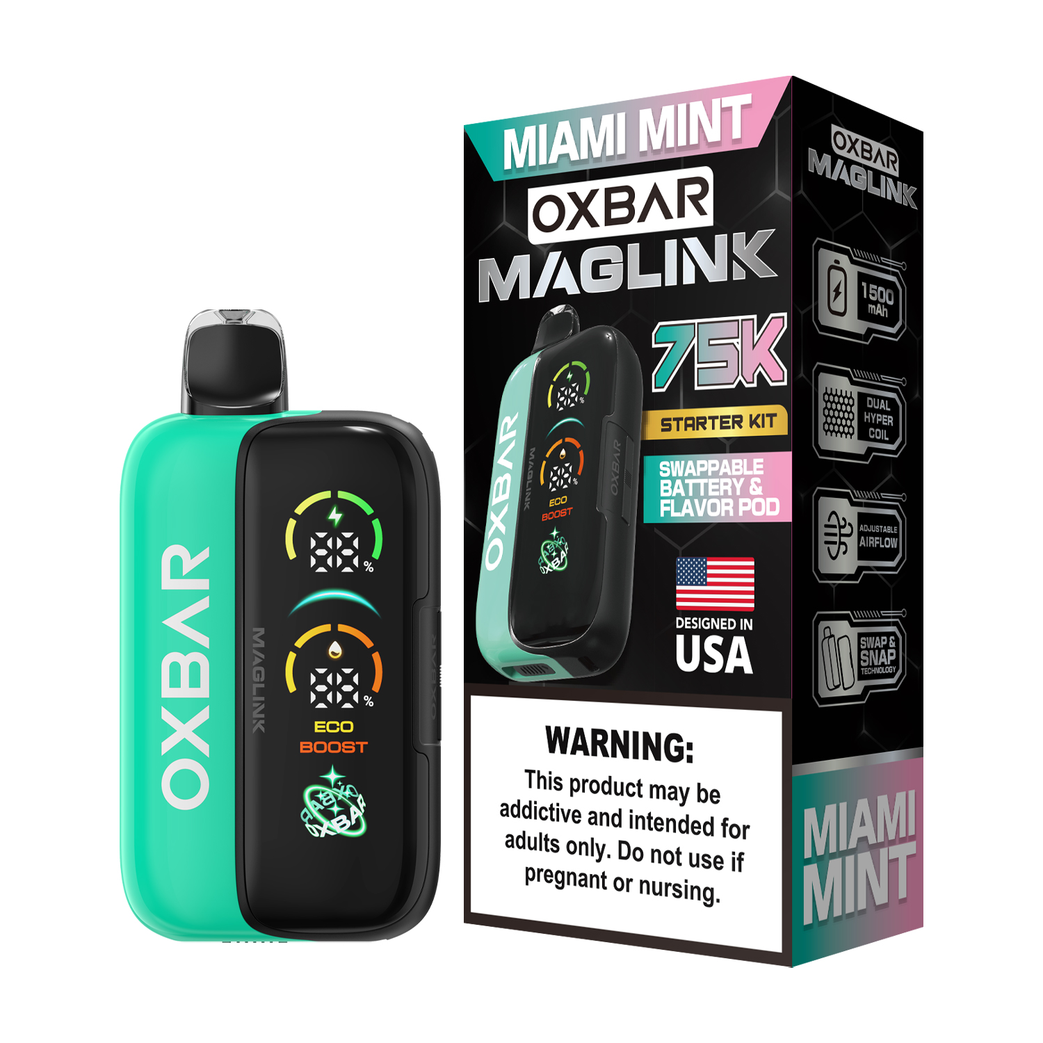 Oxbar Maglink Starter Kit (Dispo) (75000Puff)(30mL) Nixodine - MOQ 5 - Image 9