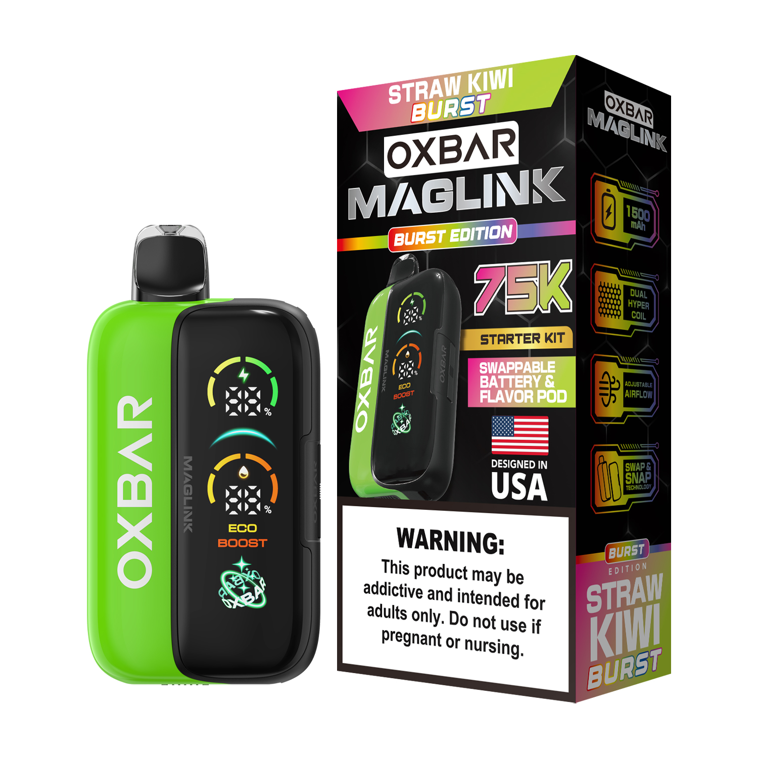 Oxbar Maglink Starter Kit (Dispo) (75000Puff)(30mL) Nixodine - MOQ 5 - Image 11