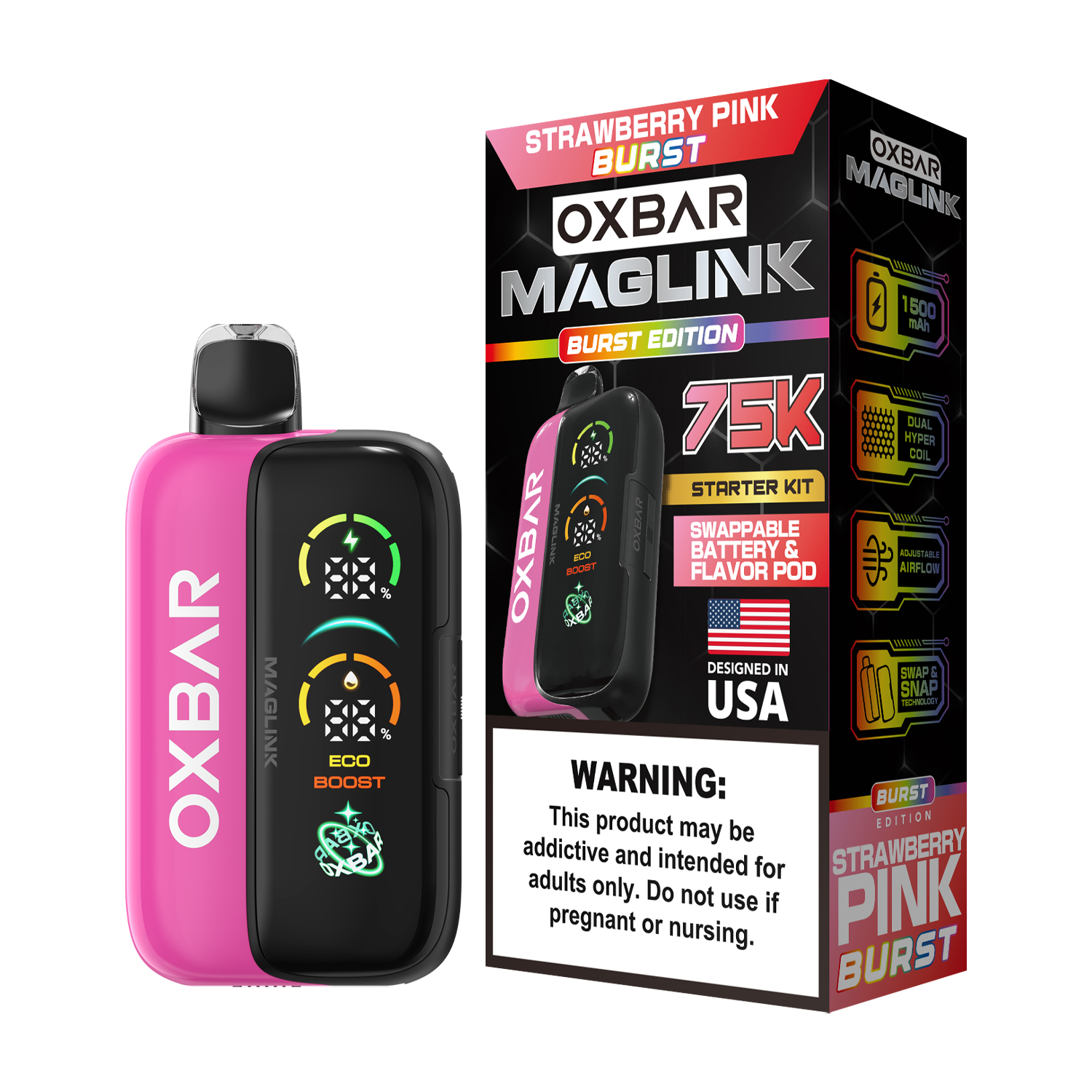 Oxbar Maglink Starter Kit (Dispo) (75000Puff)(30mL) Nixodine - MOQ 5 - Image 12