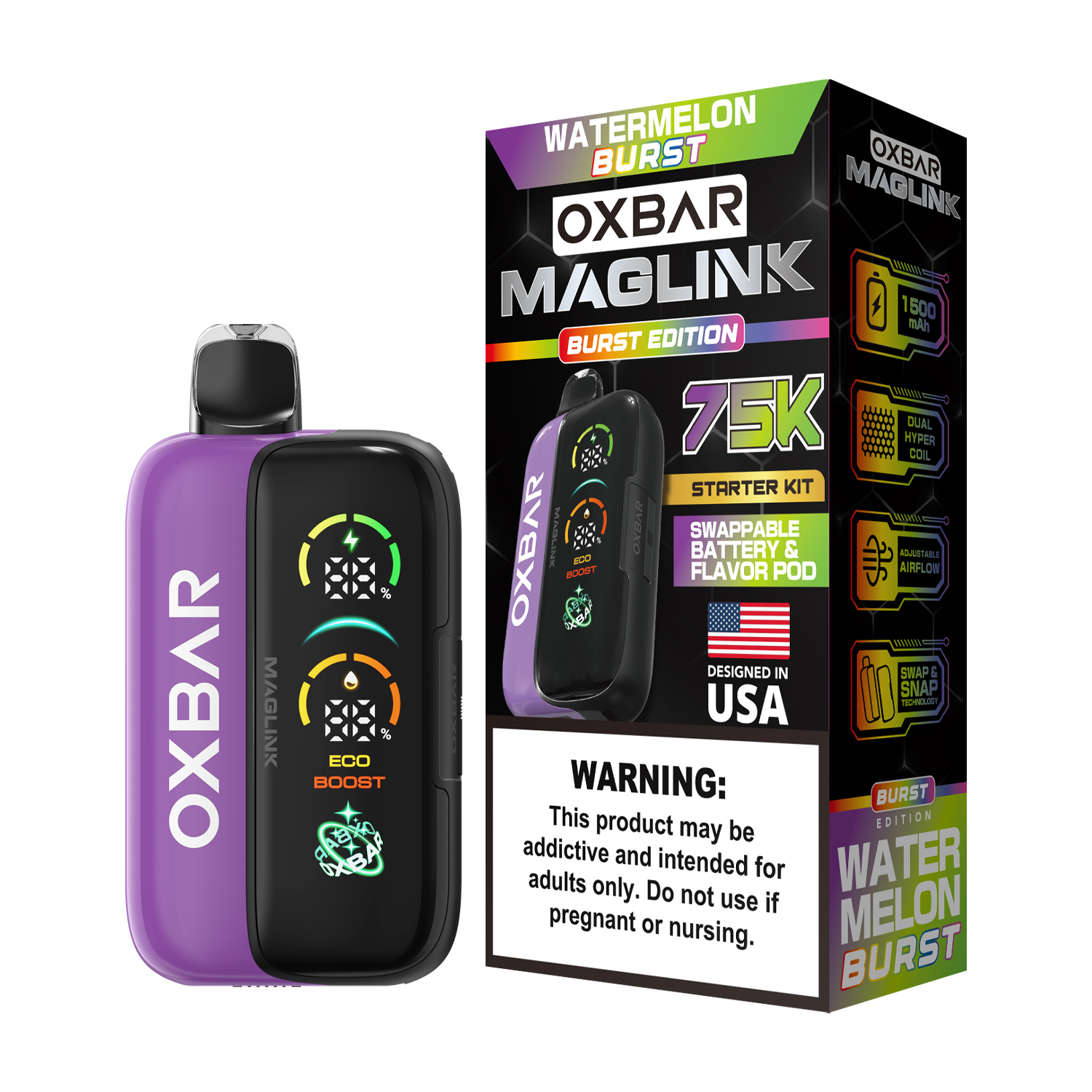 Oxbar Maglink Starter Kit (Dispo) (75000Puff)(30mL) Nixodine - MOQ 5 - Image 15