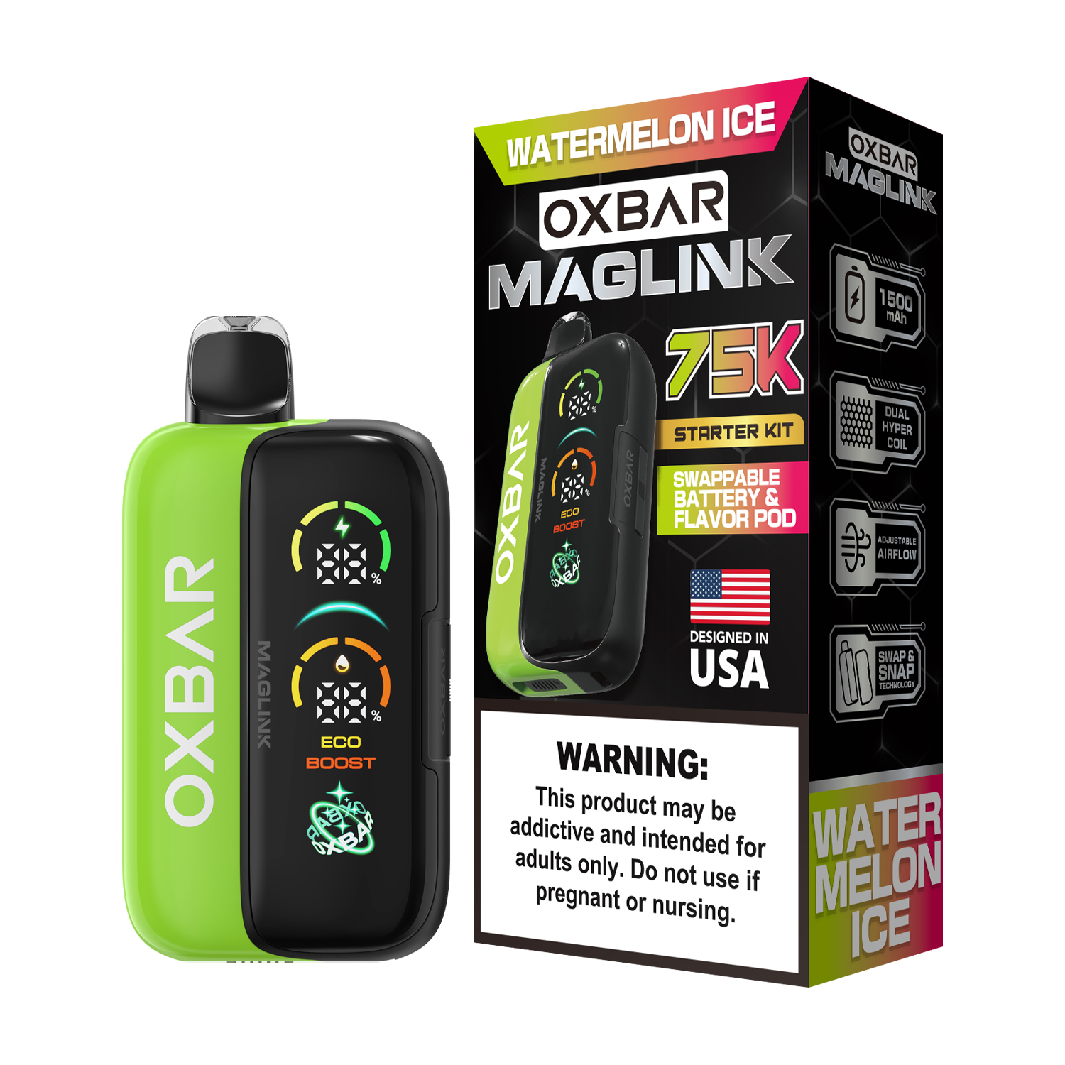 Oxbar Maglink Starter Kit (Dispo) (75000Puff)(30mL) Nixodine - MOQ 5 - Image 16